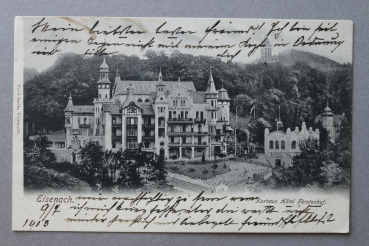 Ansichtskarte AK Eisenach 1903 Kurhaus Hotel Fürstenhof Terrasse Gebäude Ortsansicht Architektur Thüringen